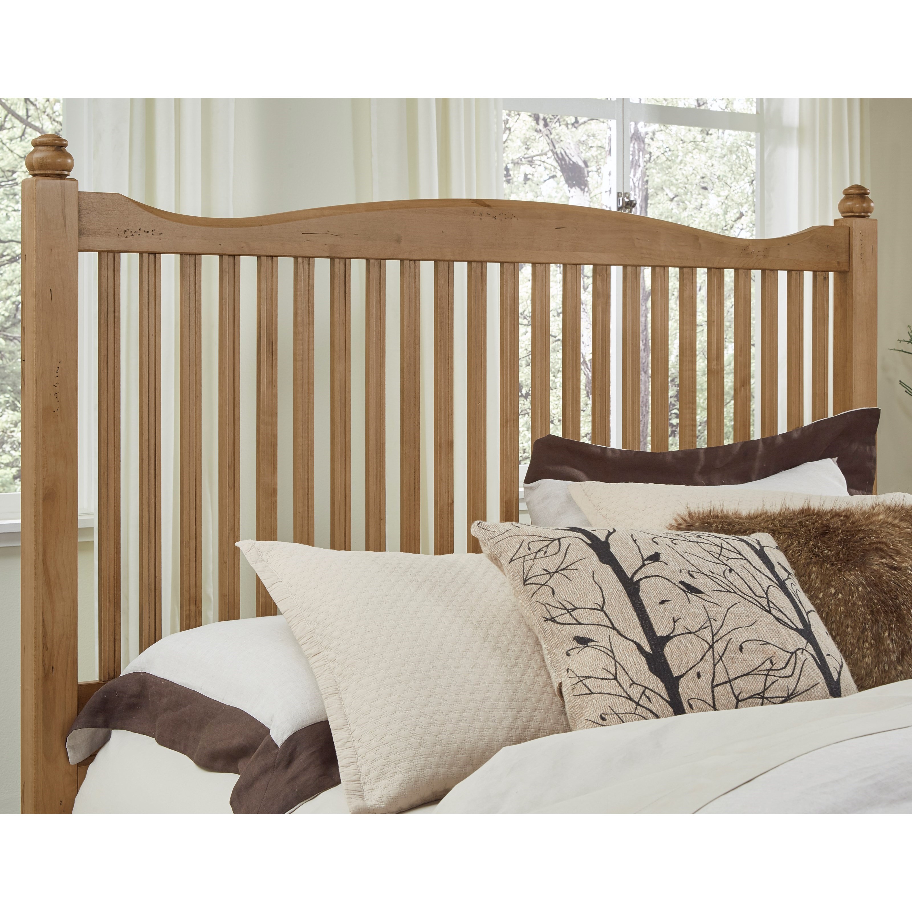 Vaughan Bassett American Maple Solid Wood Queen Slat Storage Bed